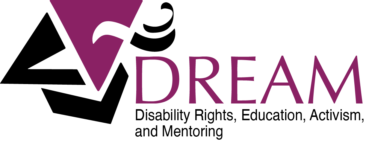 DREAM logo black and purple text